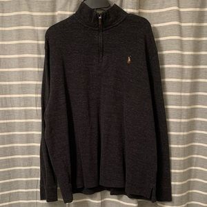 Charcoal black quarter zip pullover